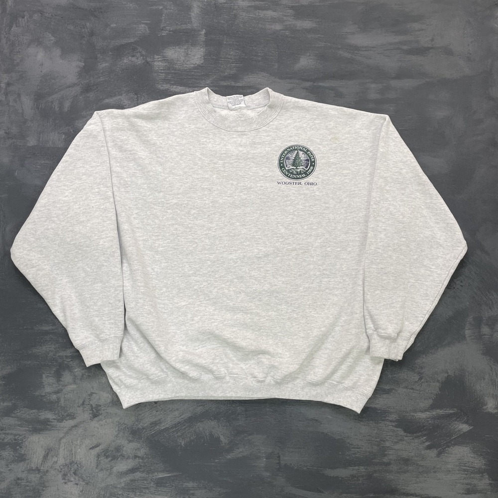 vintage wooster Ohio sweatshirt mens XXL Gray‎ 1990s USA